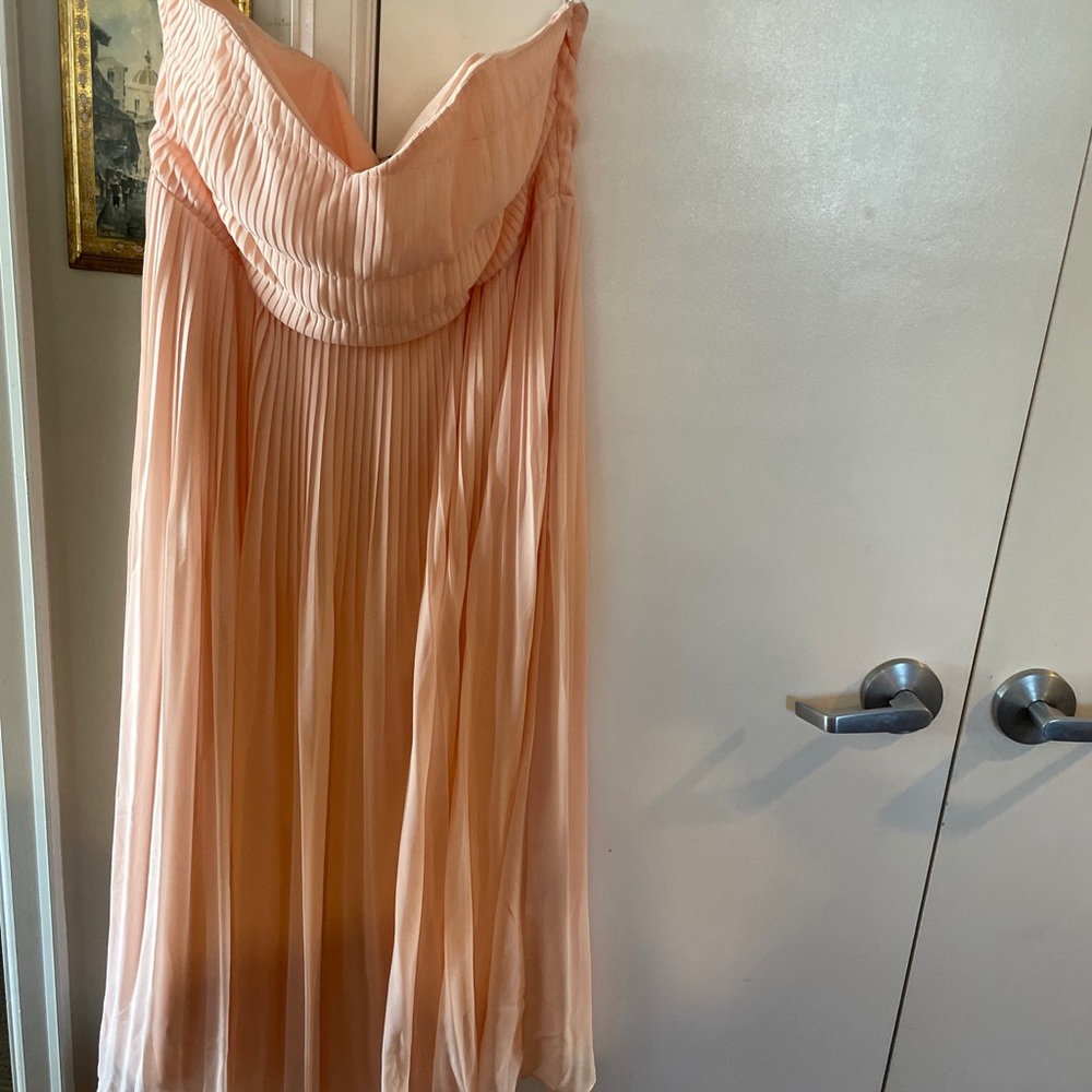 H & M dress strapless pleated woman's xl Nwt